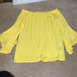 Off shoulder yellow top